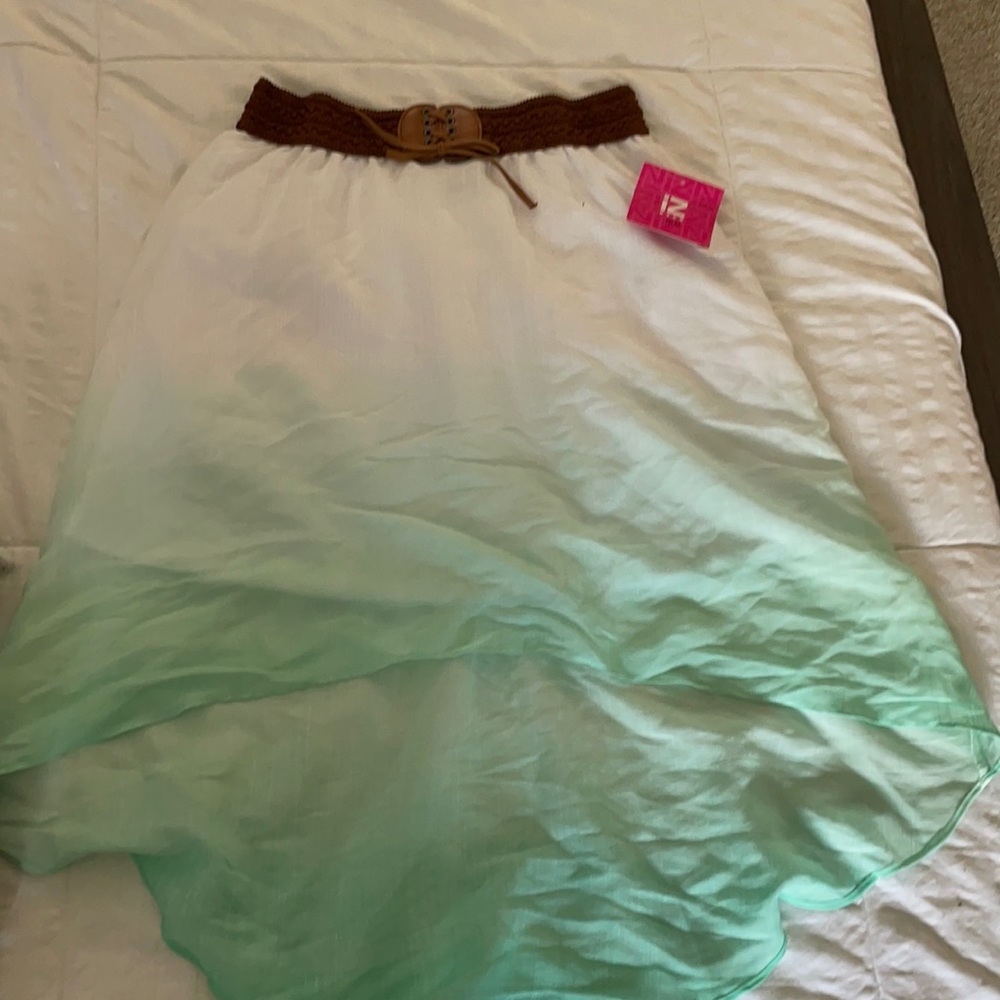 Iz byer hi-low ombré skirt